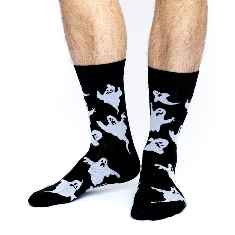 Good Luck Sock Men's Halloween Ghost Socks, Adult, Shoe Size 7-12 - Image 2